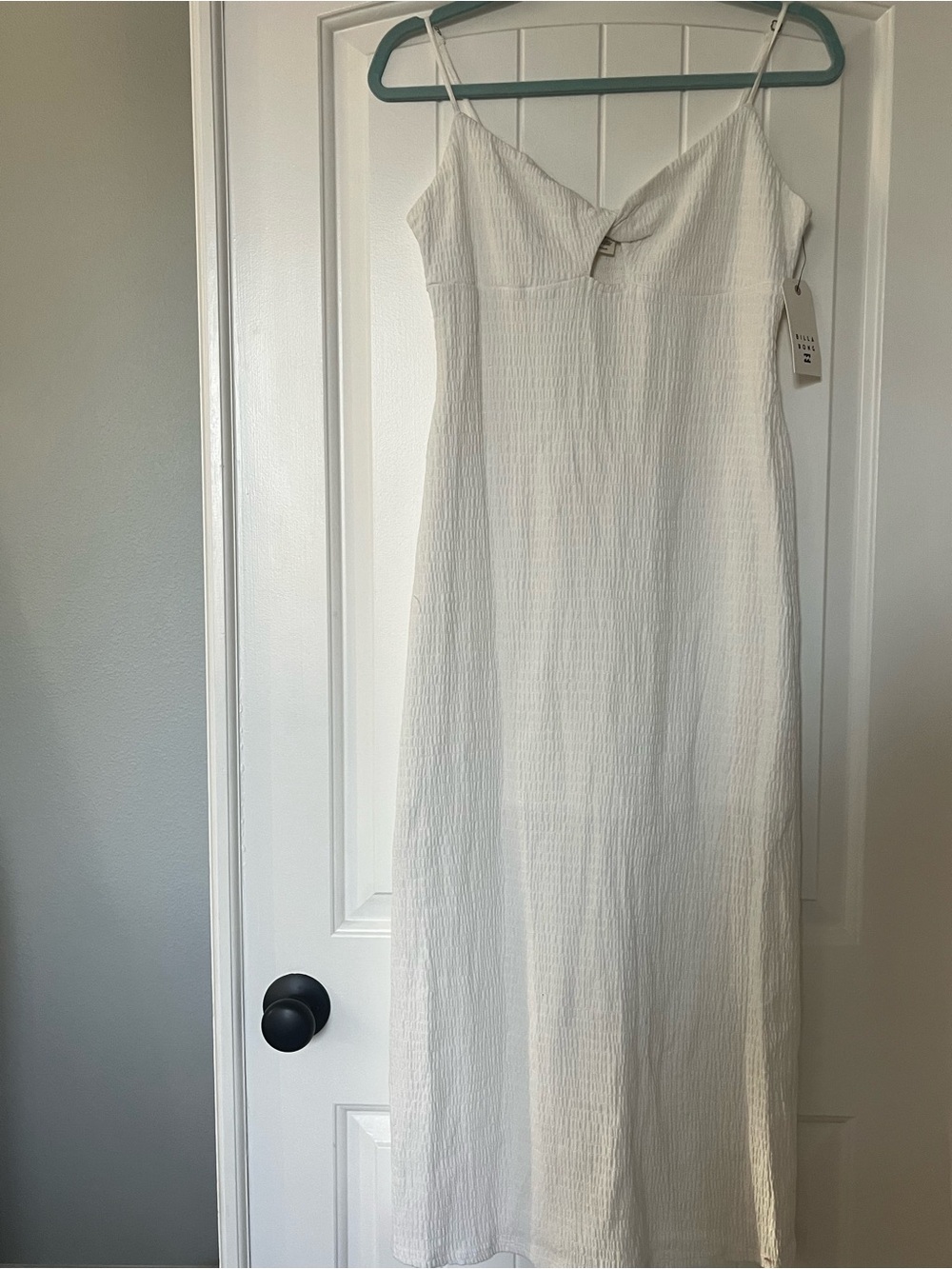 Billabong White Textured Maxi Slip Dress